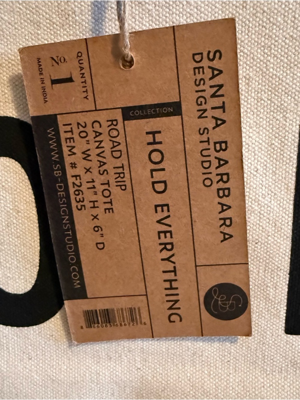 Santa Barbara Design Studio Hold Everything Canvas Road Trip Tote - Picture 3 of 9